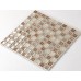 Crackle Glass Tile with Porcelain Base Bathroom Wall Tiles Brown Ice Cracked Crystal Glass Mosaic Tile Backsplash A005
