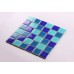 Crackle Glass Tile with Porcelain Base Swimming Pool Tiles Flooring Kitchen Backsplash Wall Mosaic DBL003