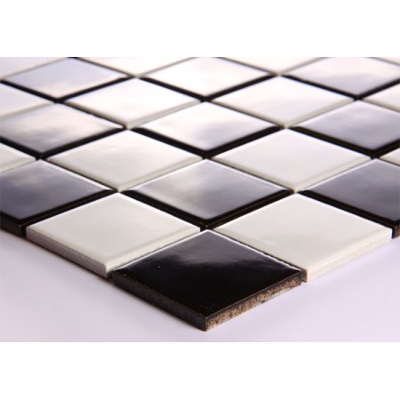 Black and White Porcelain Square Mosaic Tiles Design Ceramic Tile Walls Kitchen Backsplash DTC007