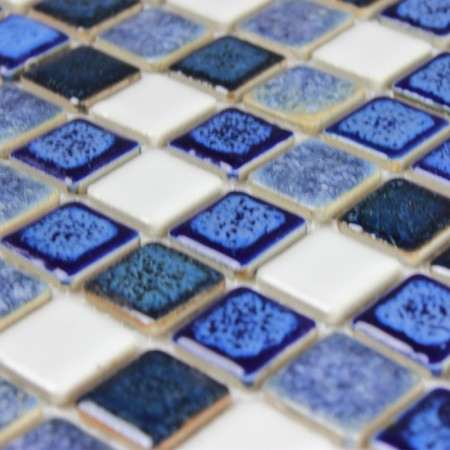 Blue Porcelain Square Mosaic Tiles Design ceramic tile flooring Kitchen Backsplash FG-9961