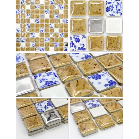 Wholesales Porcelain Square Mosaic Tiles Design porcelain tile flooring Kitchen Backsplash JN001
