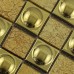 Gold Glass and Porcelain Square Mosaic Tile Design Ceramic Plated flooring Kitchen Backsplash SPA480609