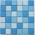 Glazed Porcelain Blue Mosaic Tiles Wall 48mm Ceramic Tile Brick Kitchen Backsplash TC 009