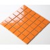 Glazed Porcelain Orange Mosaic Tiles Wall 48mm Ceramic Tile Brick Kitchen Backsplash TC48008