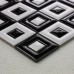 Black & White Ceramic Mosaic Bathroom Floor Tiles Uniform Porcelain Window Patterns Designs BWC9003