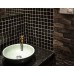 Glazed Porcelain Brick Tile Mosaic Black Square Surface Art Tiles Floor Bathroom Mirror Wall Sticker