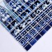 Crystal Glass Tile Blue  and White Puzzle Mosaic Tile Crackle Crystal Backsplash Collages Kitchen Mosaic Murals Wall Tiles SM113