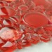 Vitreous Mosaic Tile Crystal Glass Backsplash Kitchen Penny Round Glass Tiles Bathroom Wall KLG004