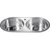 Round Kitchen Sink Polished 304 Stainless Steel 18/10 Chrome Nickel Equal Double Bowl 20 Gauge