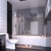 black art hand painted design glass mosaic tile silver metal coating glass tile backsplashes KQYT124