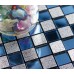 Peel and Stick Tile Square Metal Wall Decoration Adhsive Mosaic Dining Room Glass Mirror Tiles 6118