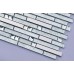 Metal and Glass Diamond Stainless Steel Backsplash Tiles Crystal Glass Mosaic Interlocking Tile H5153