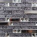 Metal and Glass Diamond Stainless Steel Backsplash Tiles Crystal Glass Mosaic Interlocking Tile YB2015