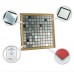 Metallic Mosaic Tile Grey Square Brushed Aluminum Panel Metal Wall Decoration Dining Room Mirror