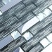 Diamond Crystal Tile Backsplash Silver Stainless Steel Metal Tiles Clear Glass Mosaic Patterns DGS32