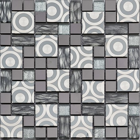 Metal Backsplash Tiles Stainless Steel Backsplash Metal Tile Hand Painted Crystal Glass Mosaic Wall Decor KK1005