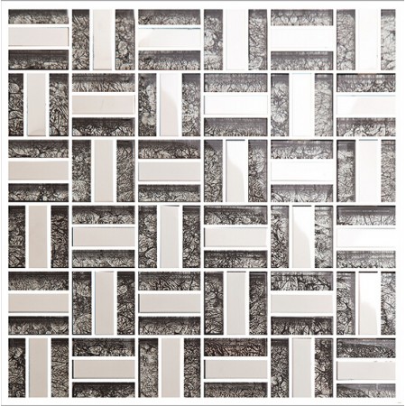 silver stainless steel tile bathroom shower wall deco kitchen backsplash crystal glass tiles KLGT4010