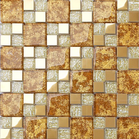 crystal glass mosaic gold metal tiles stainless steel backsplash design wall tile hall backsplashes stainless steel KLGTJ02