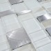 Metal and Glass Tile Backsplash Cheap Brush Aluminum Tiles Crystal Mosaic Wall Decor MG007