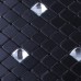 Metallic Backsplash Tiles Black Adhesive tile Sheet Metal and Silver Crystal Glass Blend Mosaic