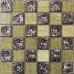 Metal and Glass Tile Backsplash Silver Stainless Steel and Gold Crystal Glass Mosaic Wall Tiles