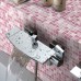 Pink Stone Crystal Mosaic Tile Sheet Square Backsplash Washroom of  Wall Stickers Kitchen Wall Tiles