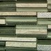 Frosted Glass Tile Backsplash Random Brick Stone Wall Design Decorative Metal Tiles