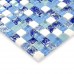 Blue glass mosaic tile ceram marble stone mosaic crackle glass mosaic wall tile kitchen backsplash HM0004