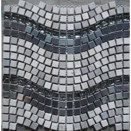 Mosaic Stone Wall Mural Wave Metal Glass Crystal Backsplash Bathroom Designs Mosaic Stone Wall Mural Wave Metal Glass Crystal Backsplash Bathroom Designs