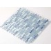 Stone Marble Tile Blue Glass Mosaic Tile Sheets Kitchen Backsplash Wall Subway Tiles Bathroom Shower Tiles MA003