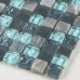 Stone and Glass Mosaic Sheets Blue Square Tiles Natural Marble Tile Backsplash Wall Kitchen Tile SB305