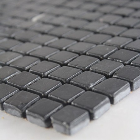 Stone Mosaic Tile Square Black Patterns Bathroom Wall Marble Kitchen Backsplash Floor Tiles SGS62-15B