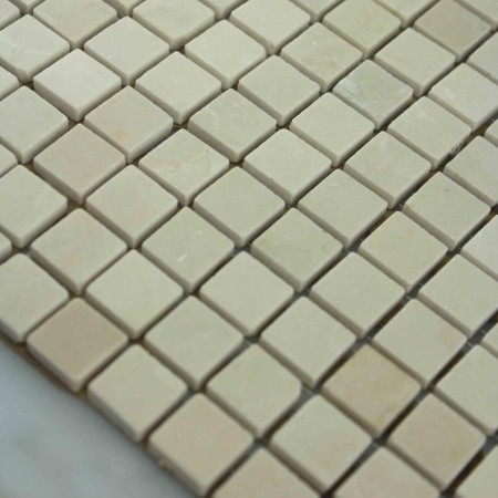 Beige Stone Mosaic Tile Square Pattern Bathroom Wall Marble Kitchen Backsplash Floor Tiles SGS80-15A