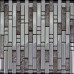 Glass Mosaic Tiles Crystal Interlocking Tile Bathroom Wall Strip Stickers Kitchen Backsplash Silver Plated Glass SB02