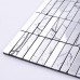 Metallic Mosaic Tile Aluminum Panel Wall Stickers Strip Metal Backsplash Tiles Bathroom Floor Design