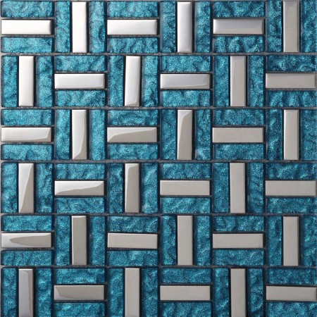 Vitreous Mosaic Tile Crystal Glass Backsplash Washroom Design Plated Dining-rooom Wall Floor Tiles