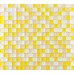 Yellow and White Glass Mosaic Glossy Tile Backsplash Wall Decor 3/5" x 3/5" Squares Bathroom Tiles