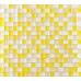 Yellow and White Glass Mosaic Glossy Tile Backsplash Wall Decor 3/5" x 3/5" Squares Bathroom Tiles
