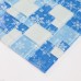 bule crystal glass mosaic tile kitchen backsplash tiles cream glass tile bathroom wall tiles designs KQYTJ30