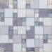 Crystal Glass Mosaic Kitchen Tiles Washroom Backsplash Bathroom Blue and White Tile Crackle Glass Patterns Design Shower Wall Tiles