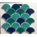 fish scales glazed porcelain tile bathroom backsplash mosaic wall tiles ZT001