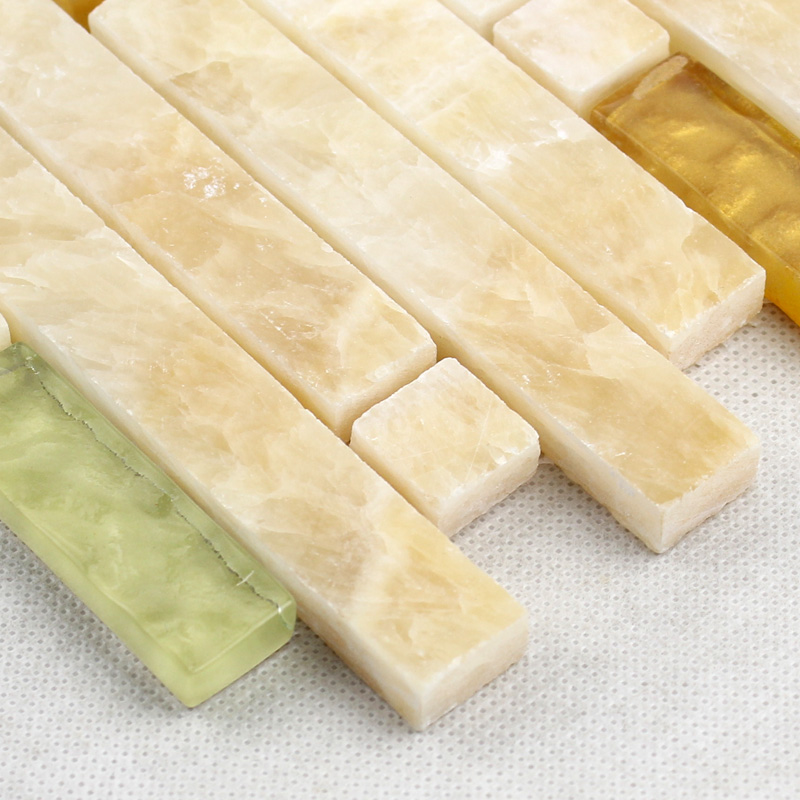 Natural marble glass mosaic tile wall stickers