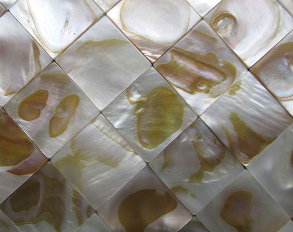 mother of pearl shell mosaic tile details