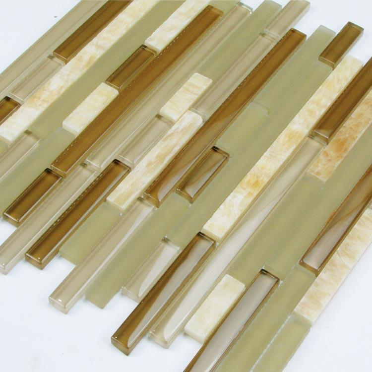 Natural marble glass mosaic tile wall stickers