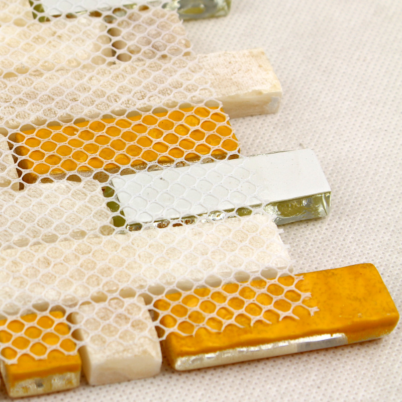 Natural marble glass mosaic tile wall stickers