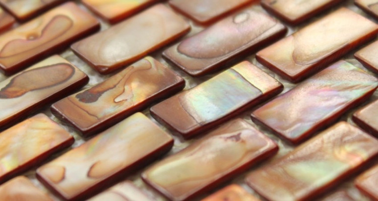 mother of pearl tile backsplash