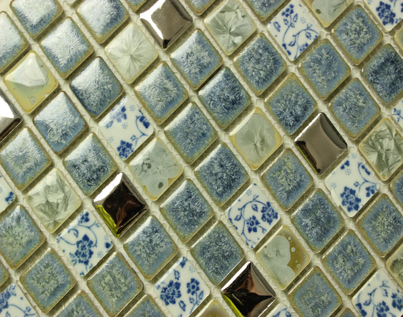 porcelain tile snowflake style mosaic wall tiles
