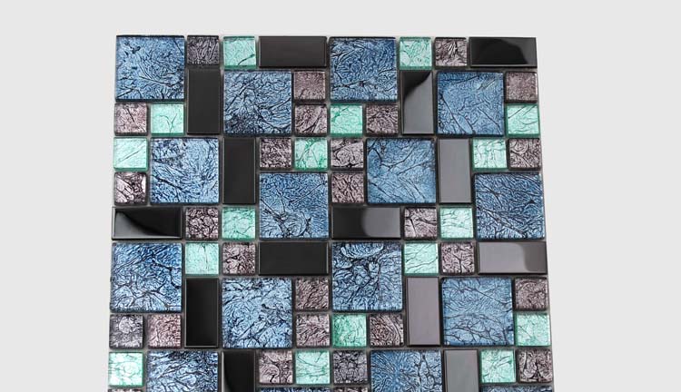 crystal glass tile backsplash kitchen - kl785