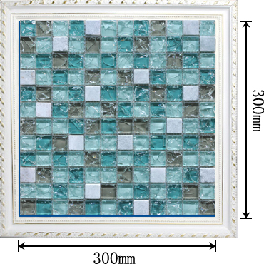 dimensions of crackle mosaic glass tile - bl2306