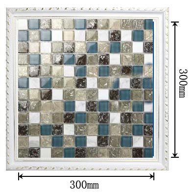 dimensions of crackle mosaic glass tile - l316